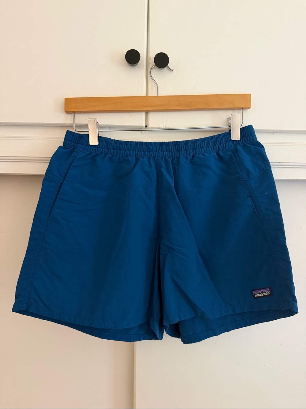 Patagonia Baggies Deep Blue Elastic-Waist Athletic Shorts
